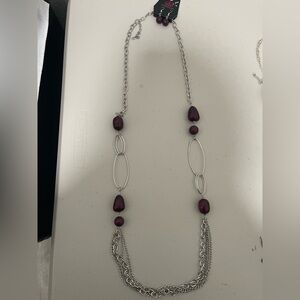 Paparazzi Silver and Purple Necklace